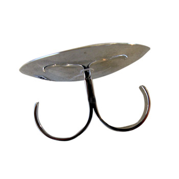 Zweifingerring,Parabol, Silber, Icematt