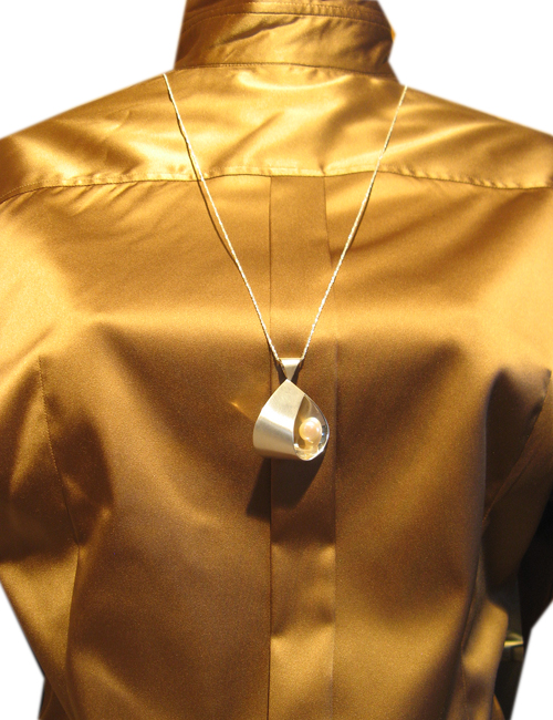 Anhänger,Silber mit Perle