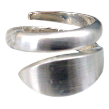 offener Silberring, feinmatt