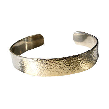 Armreif Silber, gehämmert