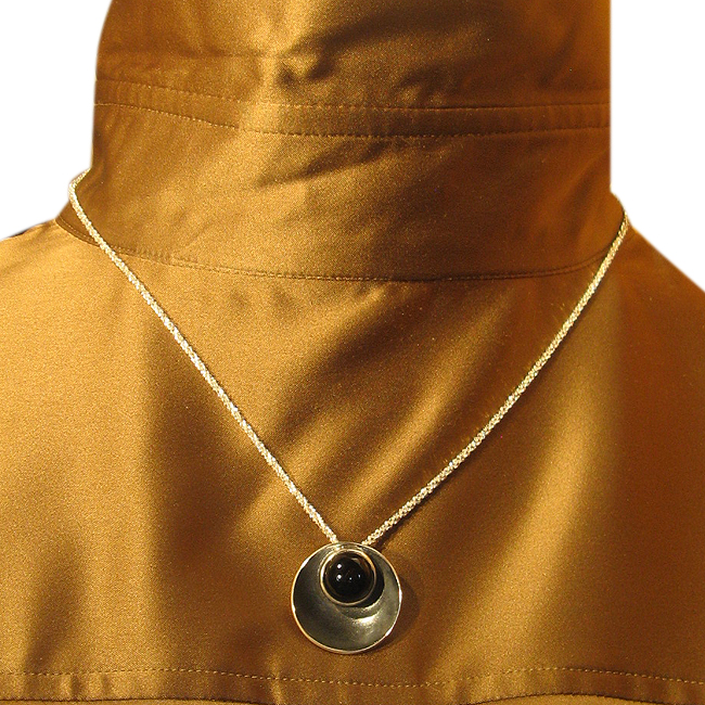 Hänger, Silber,geschwärzt mit ONYX