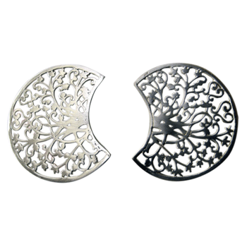 Ohrstecker, Silber mit floralem Motiv