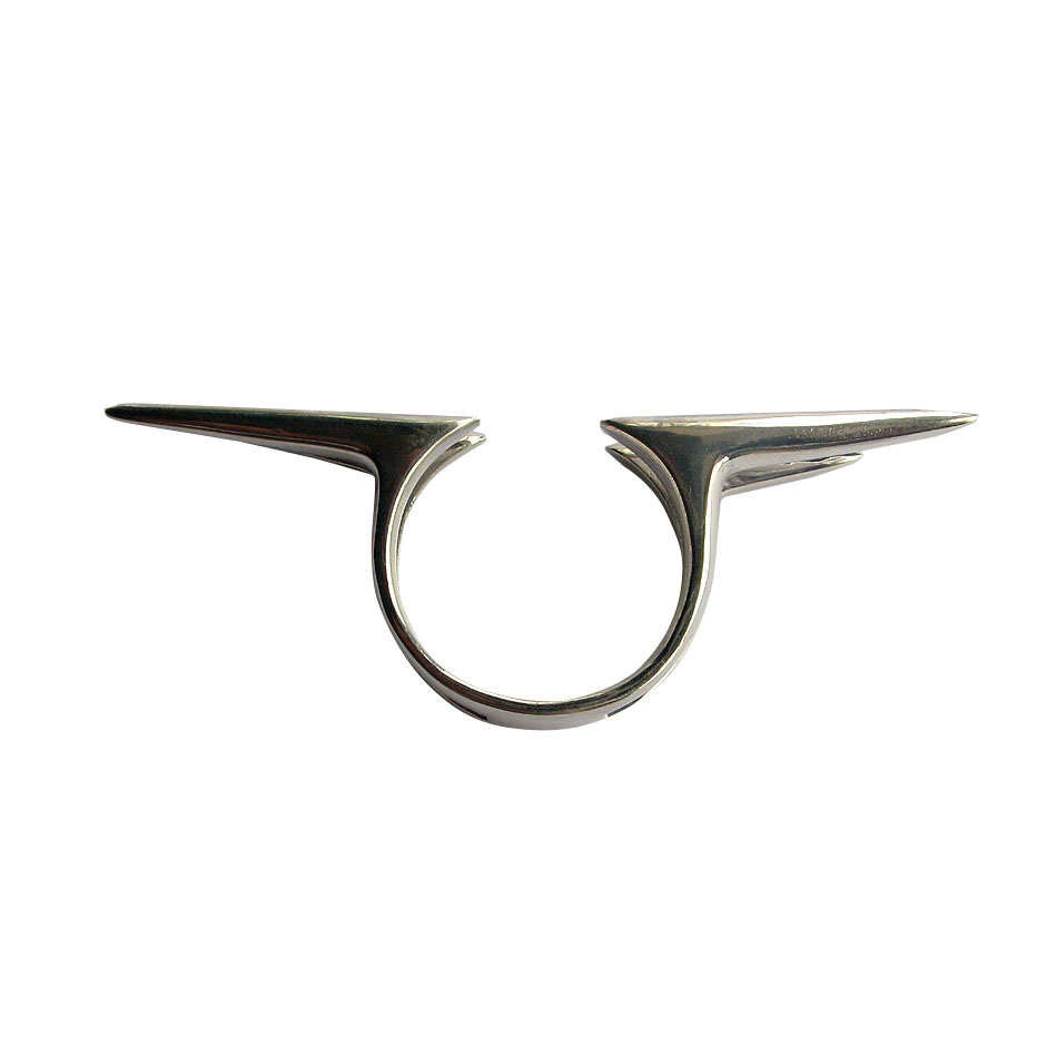 offener Designring, Massiv Silber