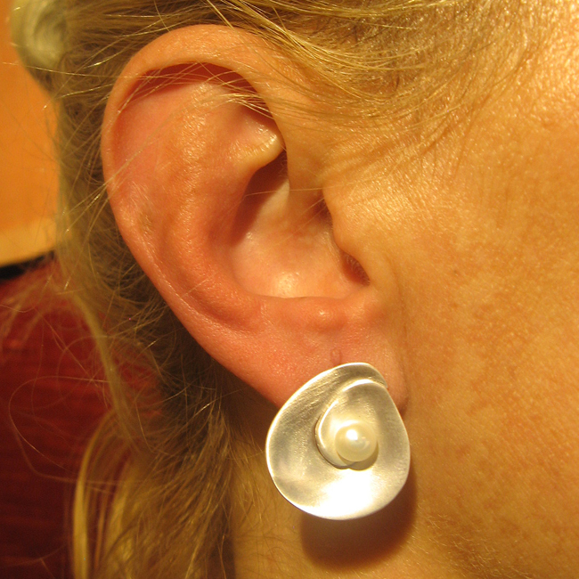 Ohrstecker Silber mit Perle