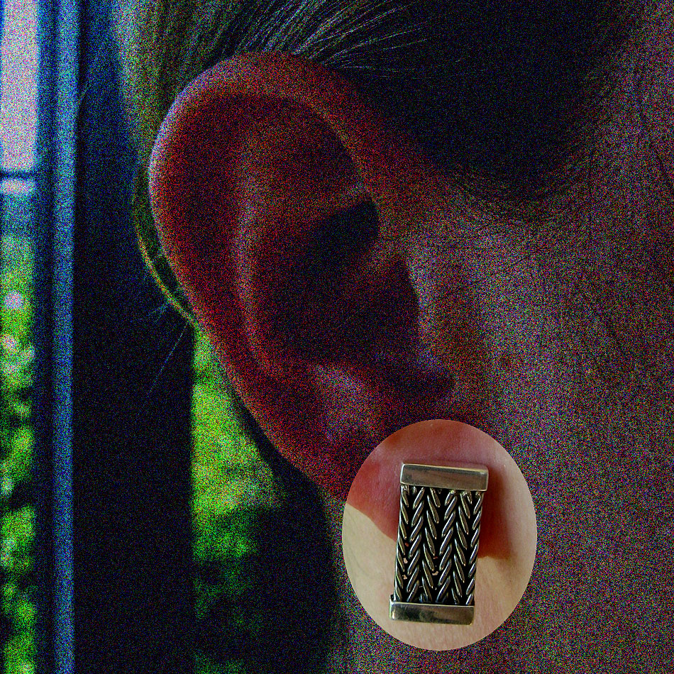 E 205 handgewobener Ohrschmuck