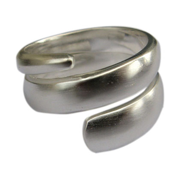 offener Silberring, feinmatt