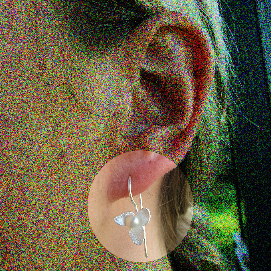 Ohrhänger, Silber mit Perle