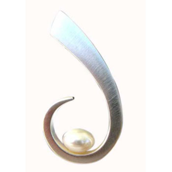 Hänger, Perle  ca. 40x25m  siehe auch Ring: R 490  Ohrstecker:  E 568