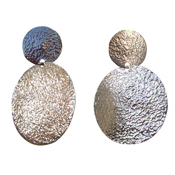 Ohrstecker, Silber ,gehämmert