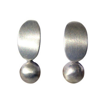 Ohrstecker, gekrümmt  mit Kugel  ca. 8x20mm