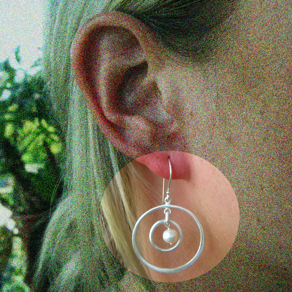 Ohrhänger, Silber mit Perle