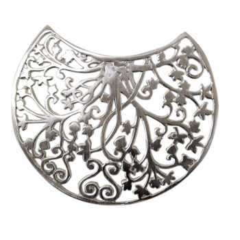 Anhänger, Silber mit floralem Motiv