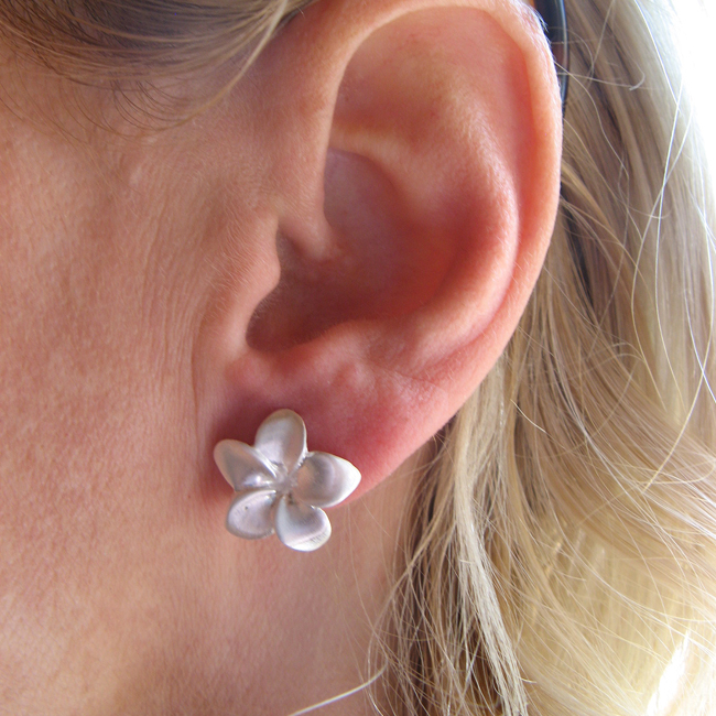 Ohrstecker,Silber, Blüte