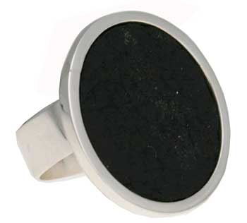 Ring, Leder, Durchmesser ca. 25 mm  größenverstellbar