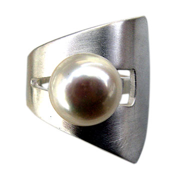  Ring feinmatt mit Perle