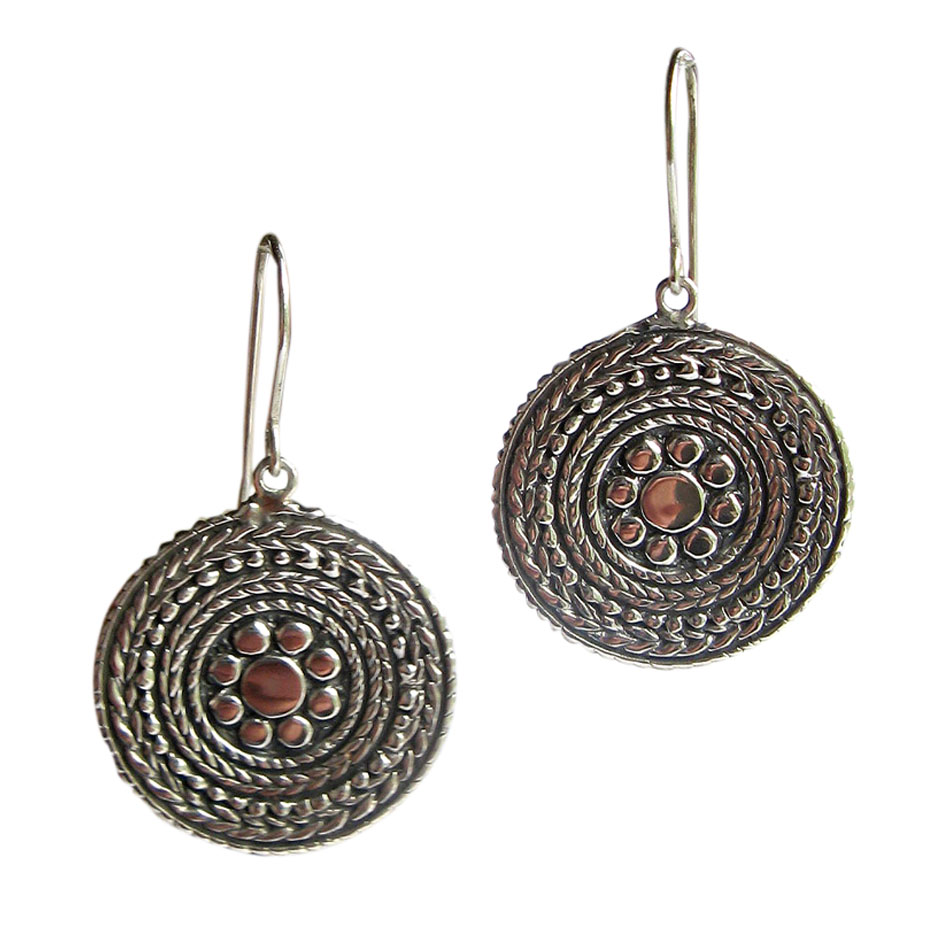 E 186  Ohrhänger, Silber,  geschwärzt. 