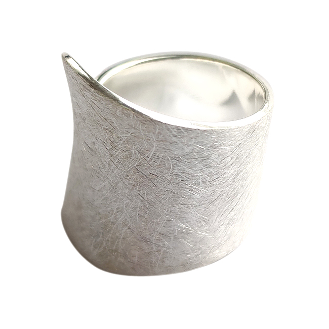 Ring, Silber  ca. 20mm breit  icematt