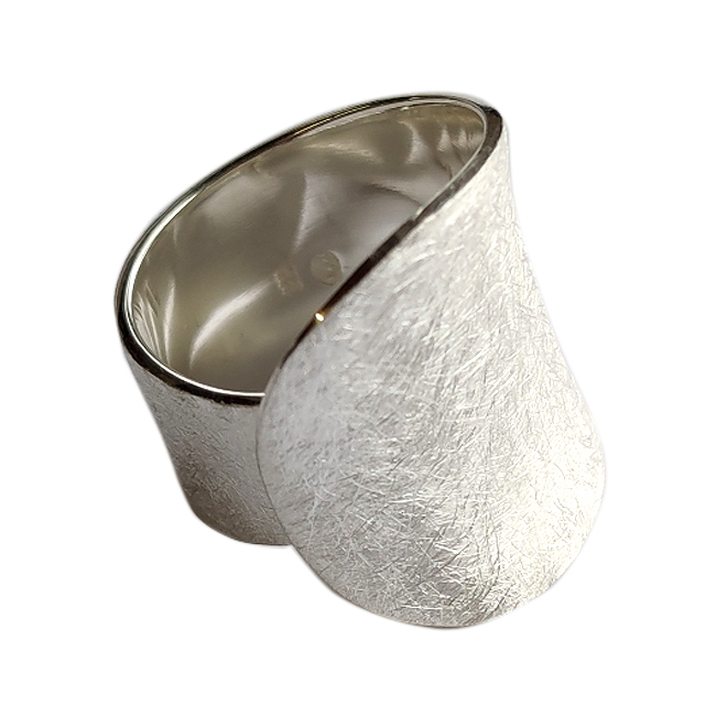 Ring, Silber  ca. 20mm breit  icematt