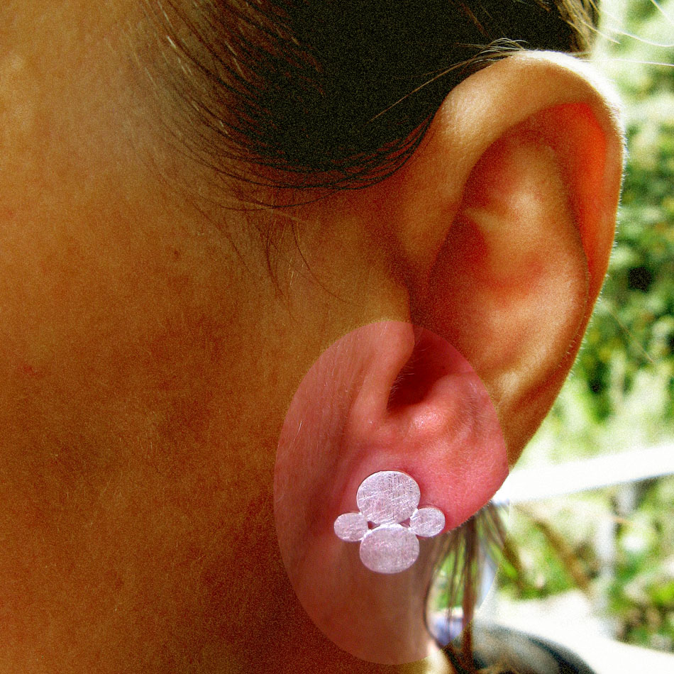 Ohrstecker, Silber, icematt