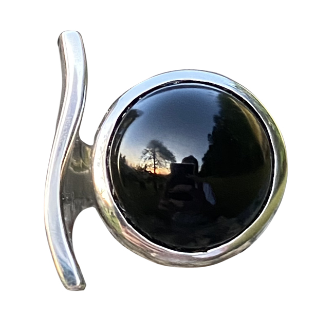 Ring, Silber mit Onyx