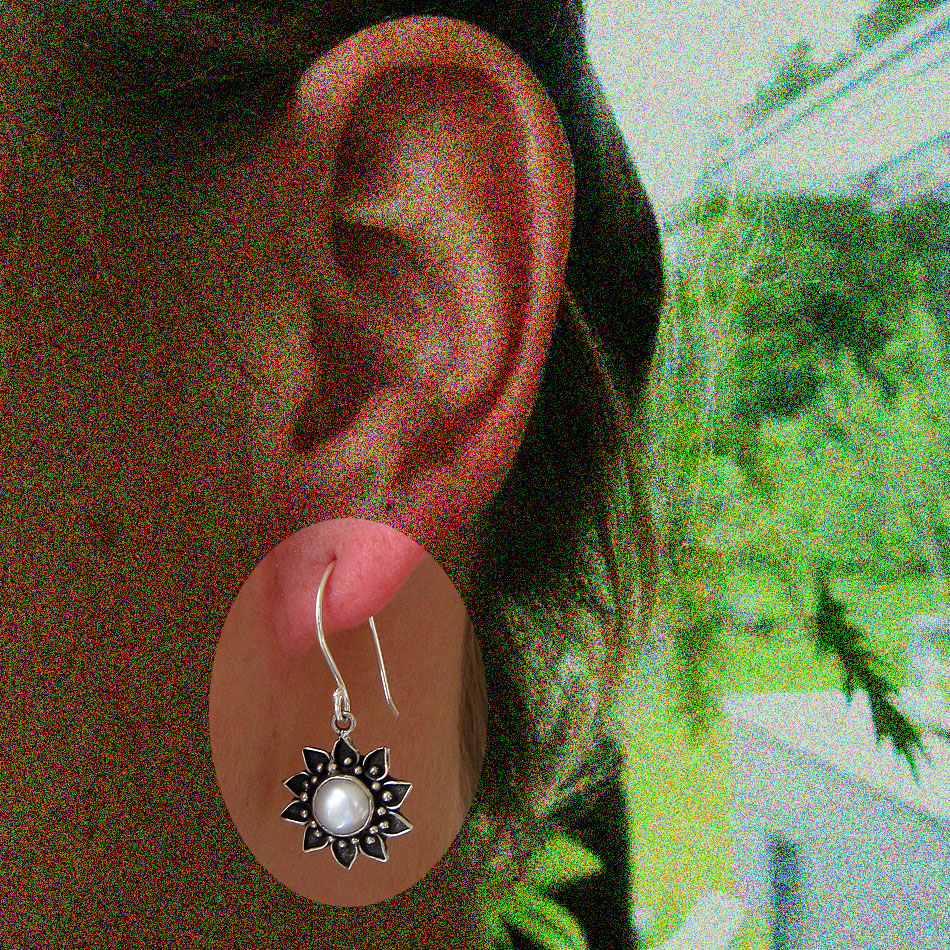 E 043  Ohrhänger mit Perle