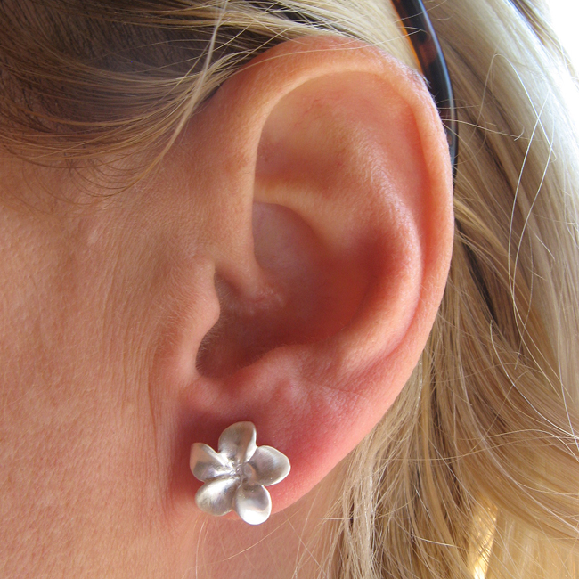 Ohrstecker,Silber, Blüte