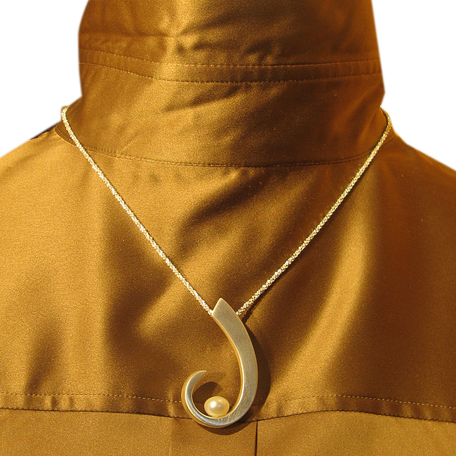 Anher, Silber mit Zuchtperleäng