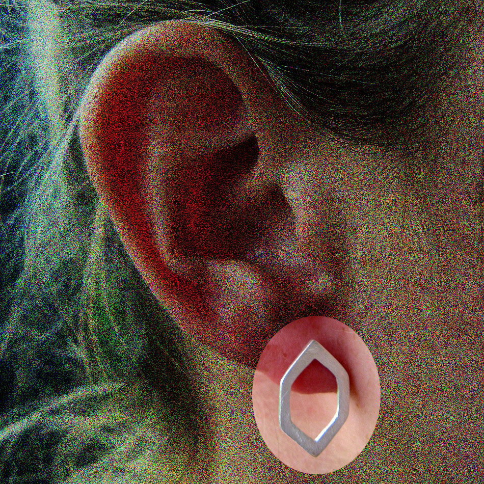 Ohrstecker aus 925er Silber. Raute