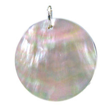 Hänger Perlmutt mit Biegering  Durchmesser 35mm