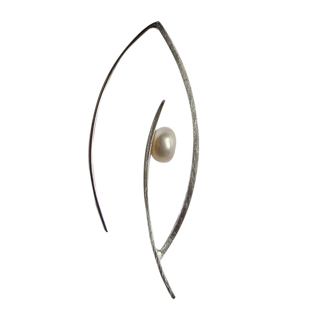 Silberöhrhänger mit Perle