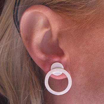 Silberohrstecker, icematt/feinmatt