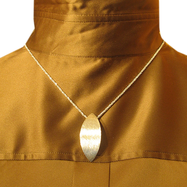 Hänger, Blütenblatt,  925er Silber