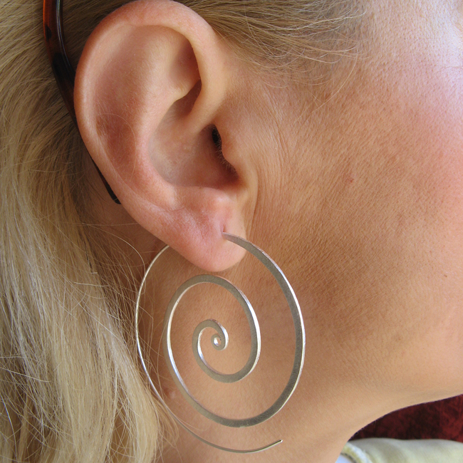 Creole zum Eindrehen, Silber