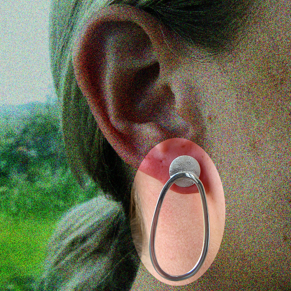 Ohrstecker Silber.Poliert und eismatt