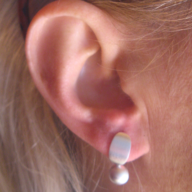 Ohrstecker, Silber  mit Kugel  