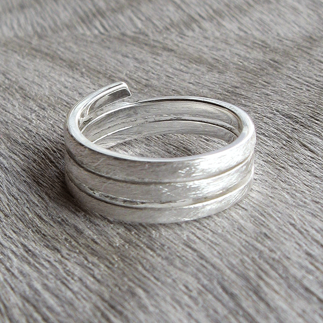 offener Silberring, icematt