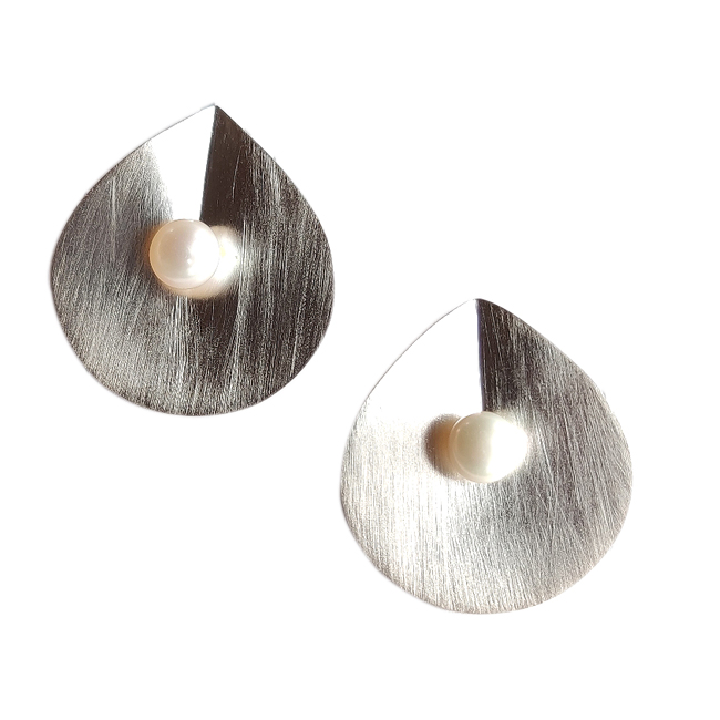 Ohrstecker ,Silber, Perle  