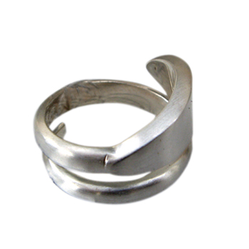 offener Silberring, feinmatt