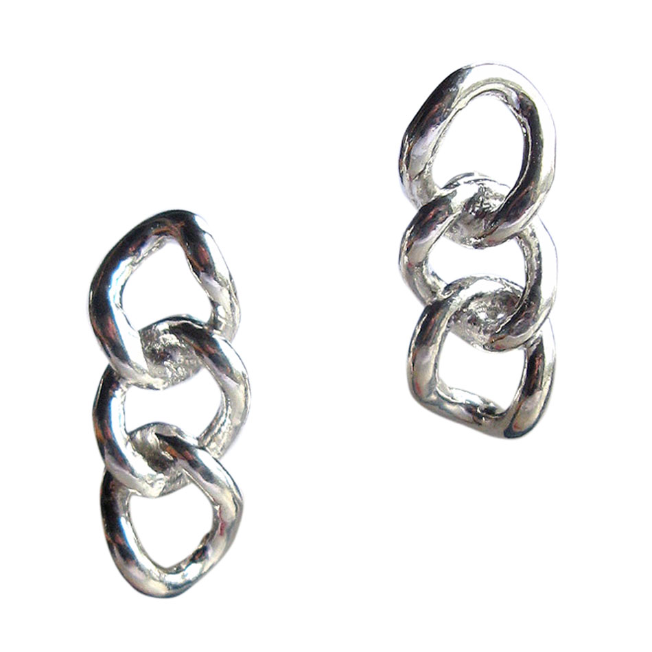 E 124 Ohrstecker aus massivem Silber