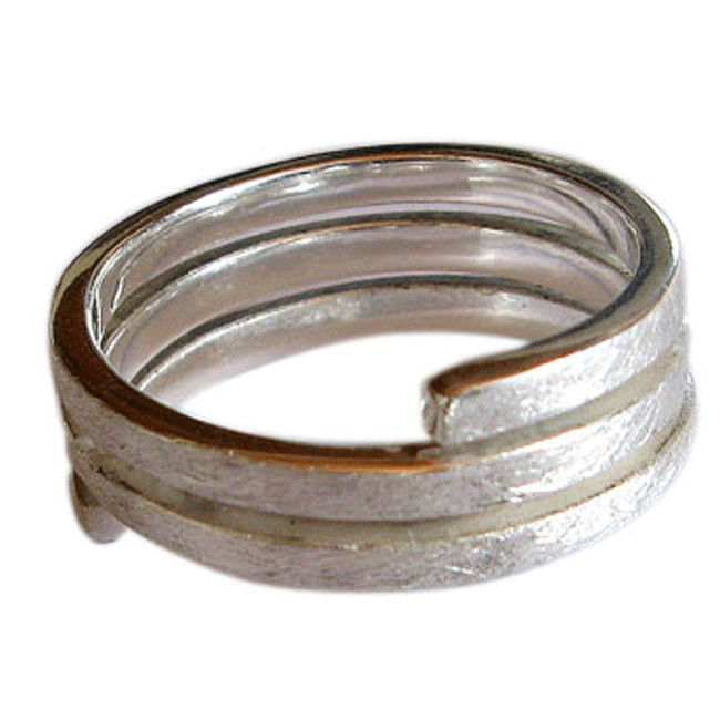 R 679  offener Silberring, icematt