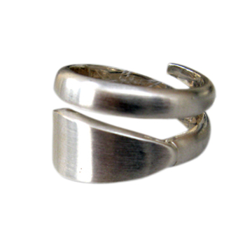 offener Silberring, feinmatt