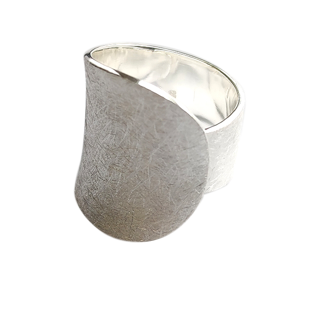 Ring, Silber  ca. 20mm breit  icematt