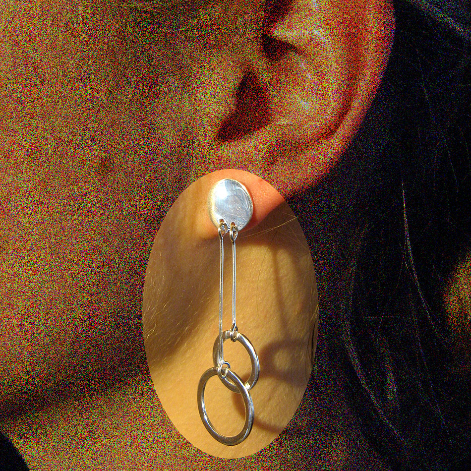 E 166 Designohrschmuck in Silber
