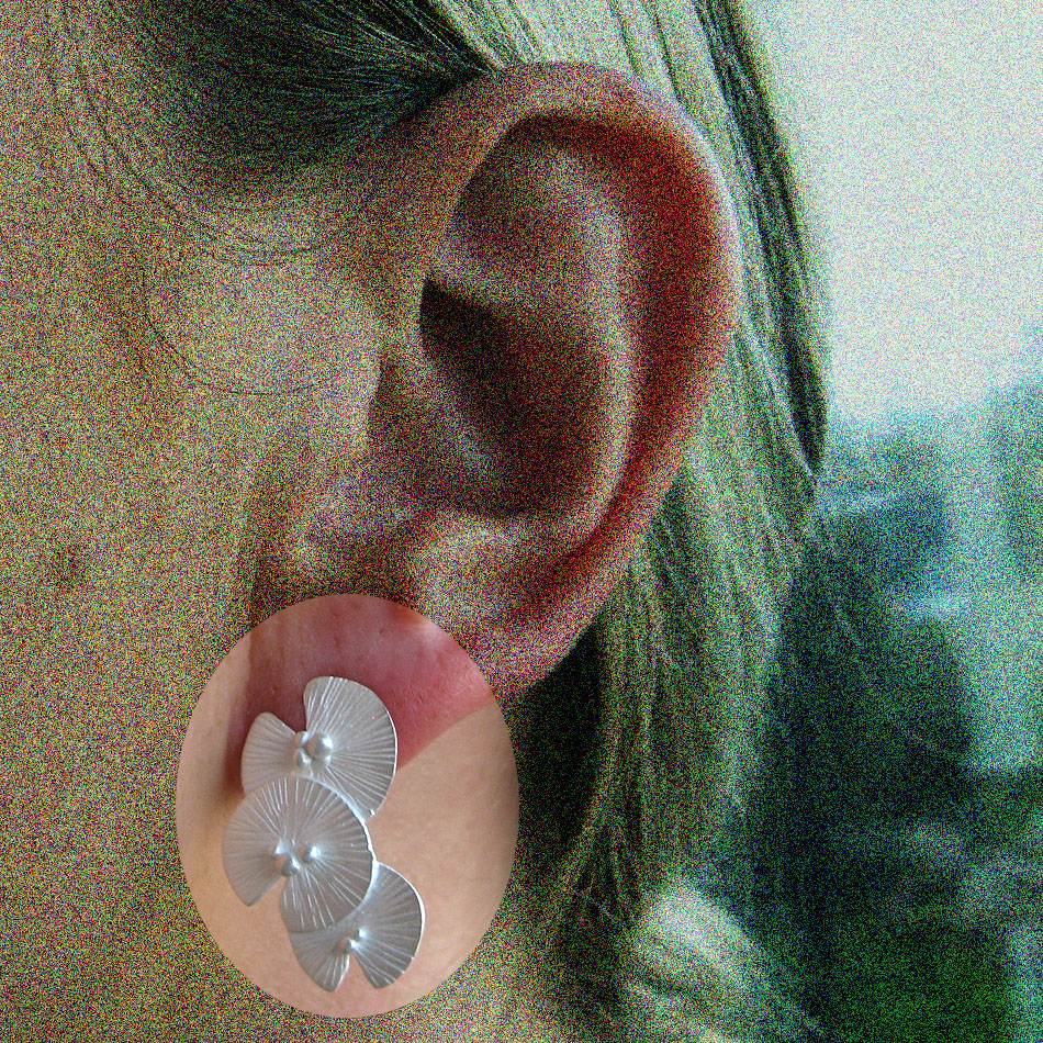 Lotusohrstecker aus Silber