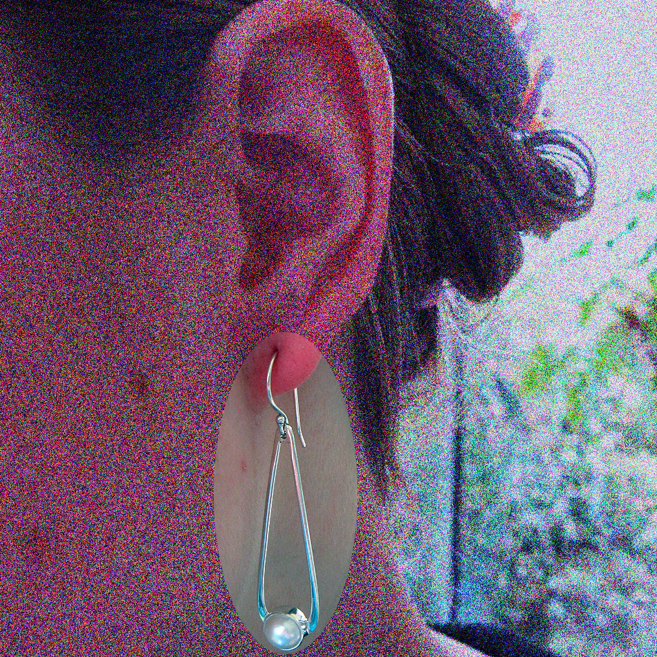 E 098  Perlenohrhänger, Silber