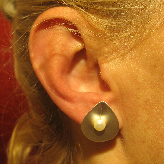 Silberohrstecker mit Perle