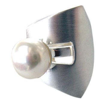  Ring feinmatt mit Perle